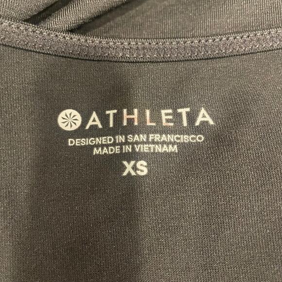 Athleta Pacifica Ruched Rash Guard 1/2 Zip Black Top Sz XS - Picture 8 of 9